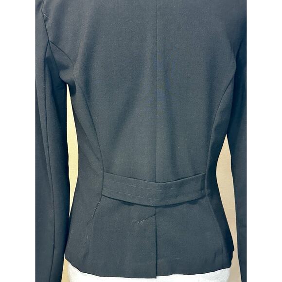 A Byer Women’s Sz M Single Button Solid Black Blazer Career Casual Preppy - Picture 5 of 16